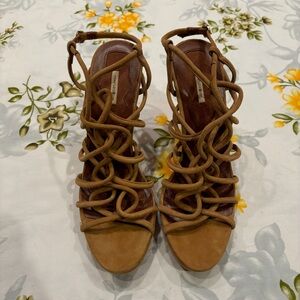 Max Studio Size 6.5 Leather Strappy Heels